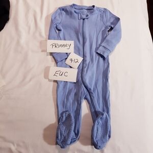 Primary size 9-12 months footie light blue